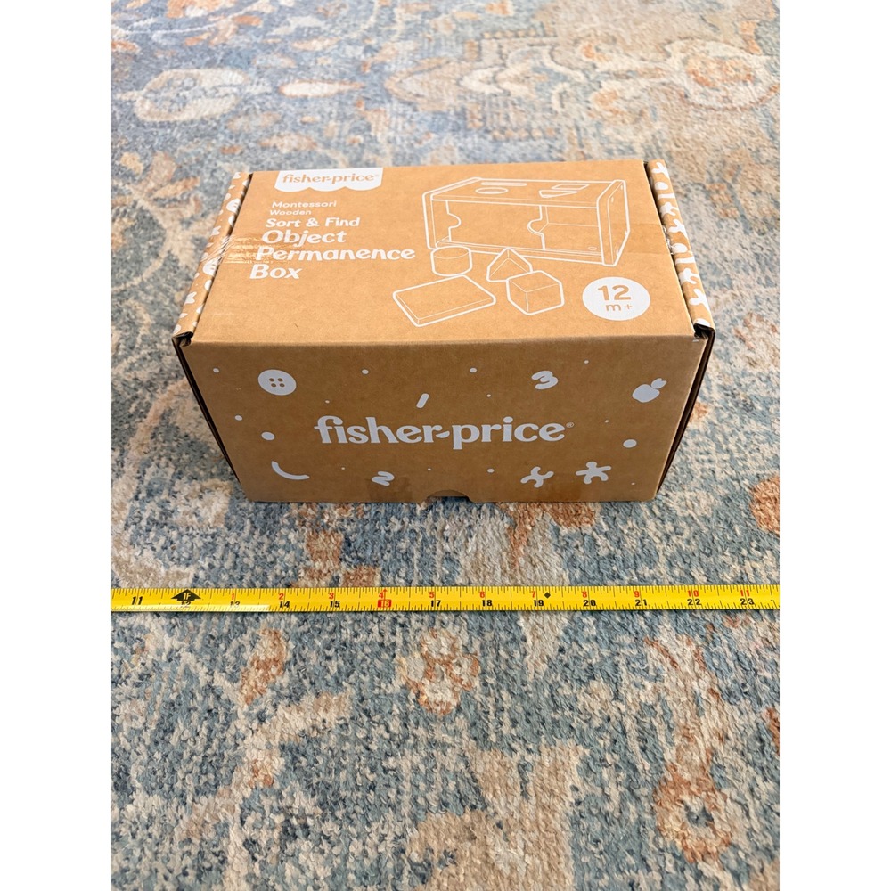Fisher-Price Wood Montessori Toy Object Permanence Box Sort & Find - Picture 2 of 4
